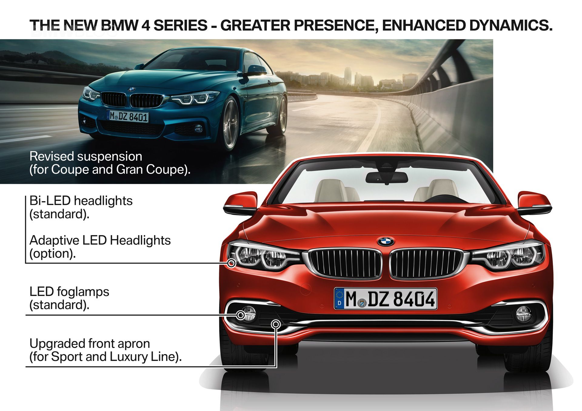 Новая LED оптика на BMW 4-й серии рестайлинг LCI facelift